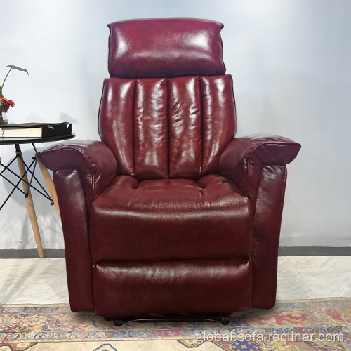 Single Manual Recliner Sofa High end Single Leather Reclining Sofa Chair Factory